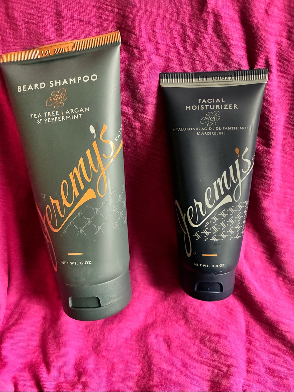Jeremy's Razors Beard Shampoo & Facial Moisturizer Bundle NEW